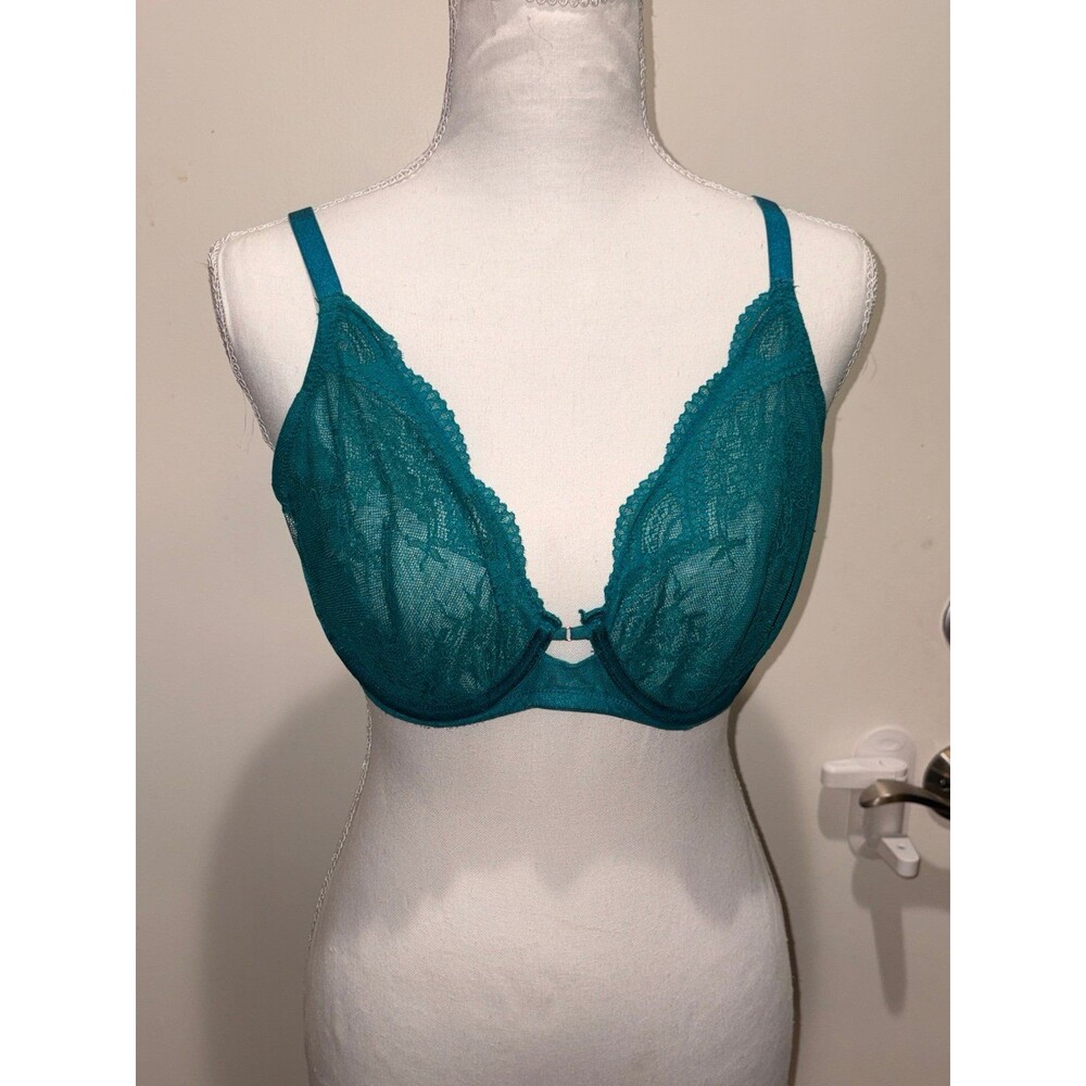 Auden underwire Teal lace Bra 38C‎ EUC
